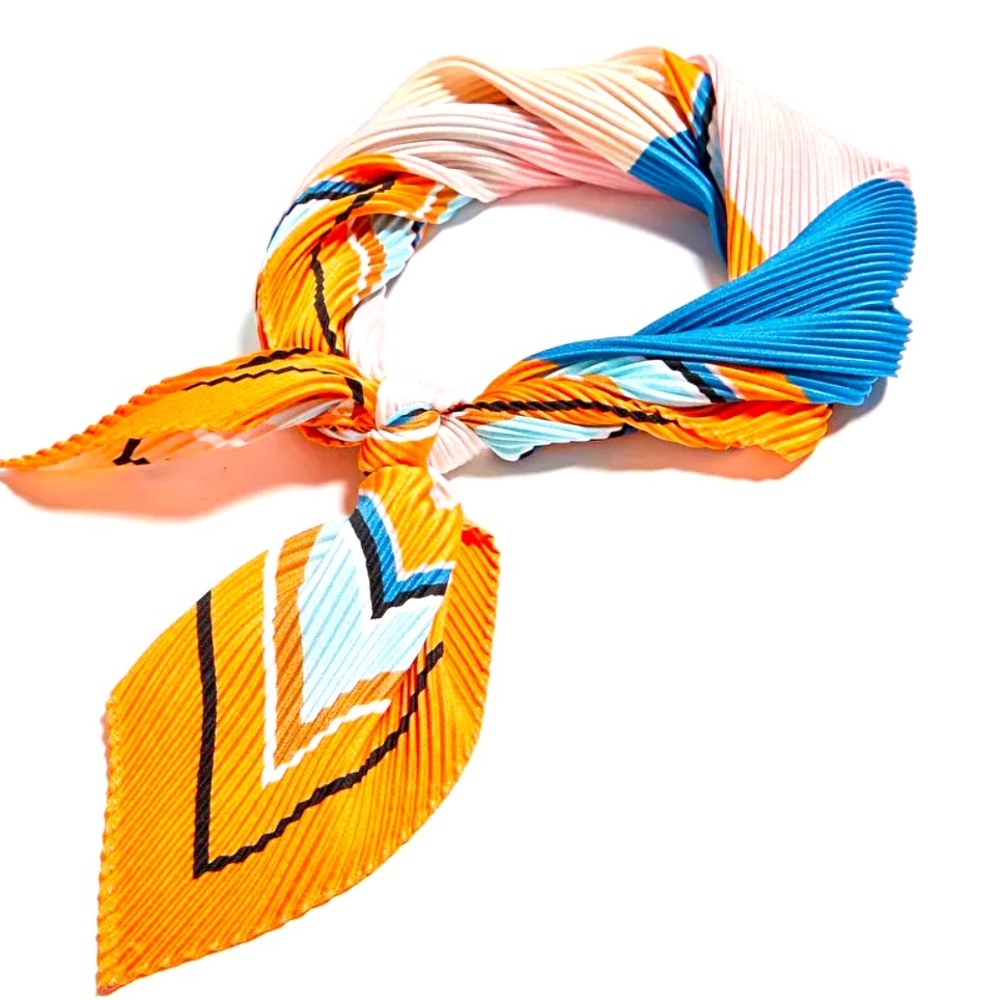 Pleated Scarf MultiColor color block
